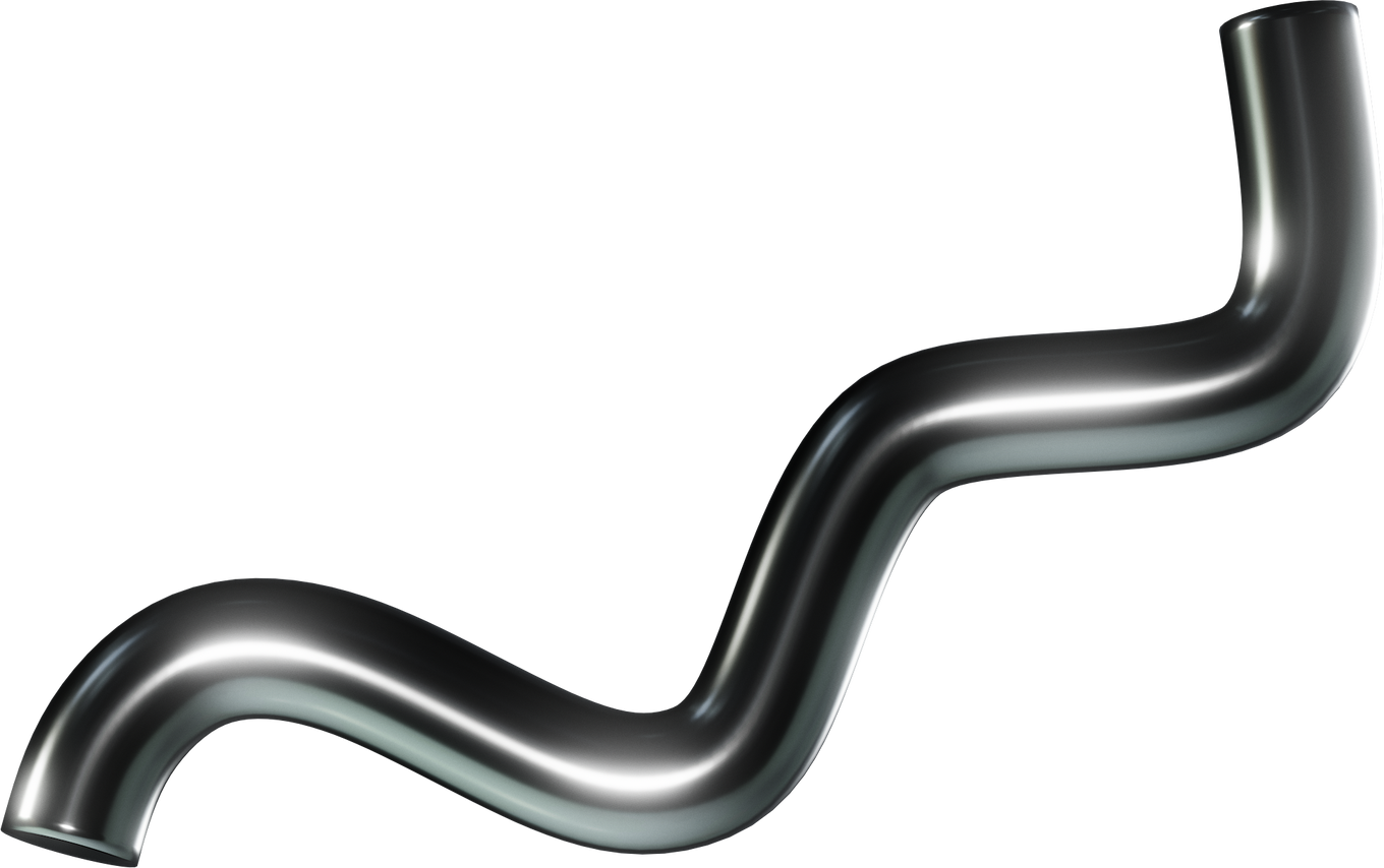 3D Chrome Squiggle