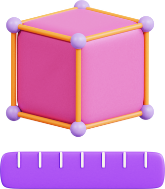 model measurement 3d icon